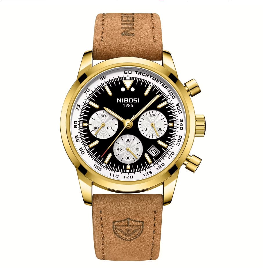 Relógio Masculino Nibosi Rally com Pulseira de Couro