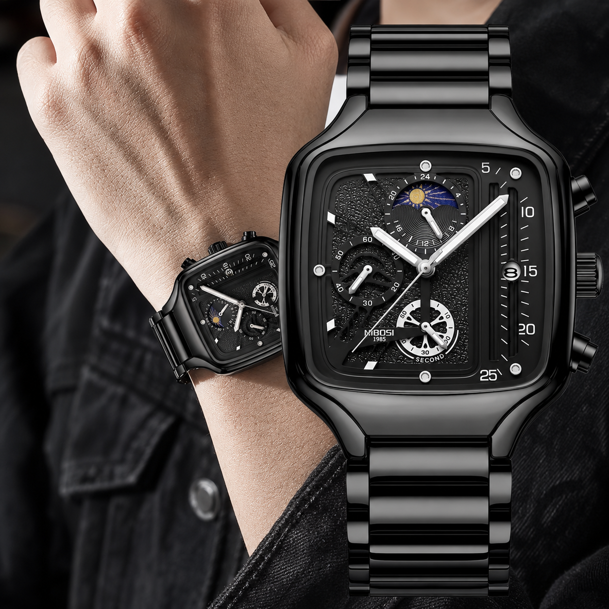 Relógio Masculino Nibosi Axiom Black