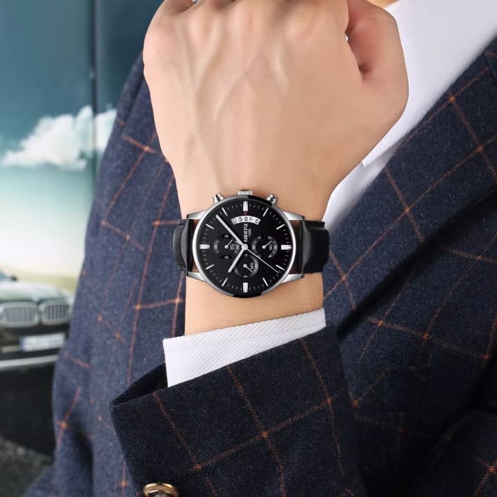 Relógio Masculino Nibosi Meridian Preto