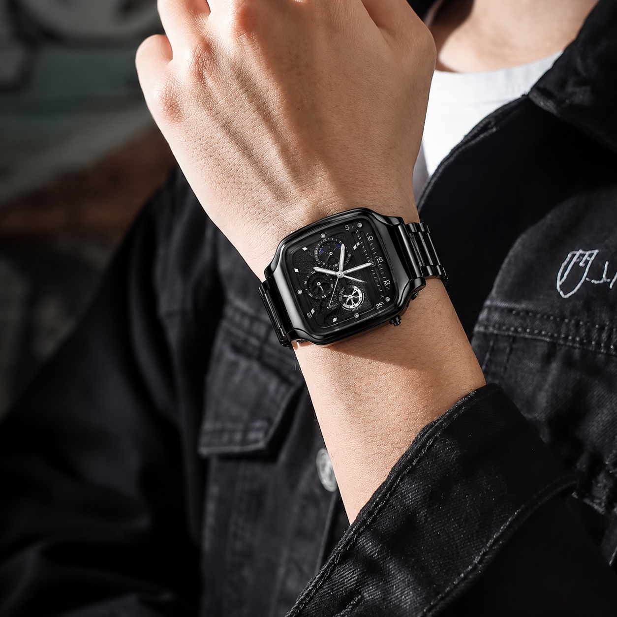 Relógio Masculino Nibosi Axiom Black