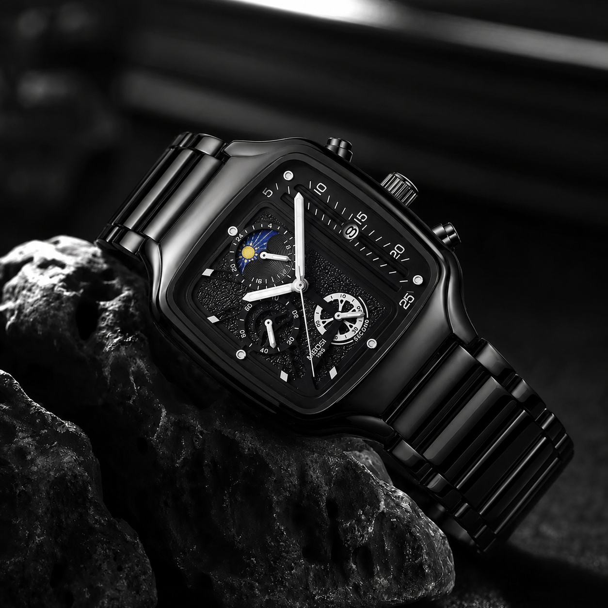 Relógio Masculino Nibosi Axiom Black
