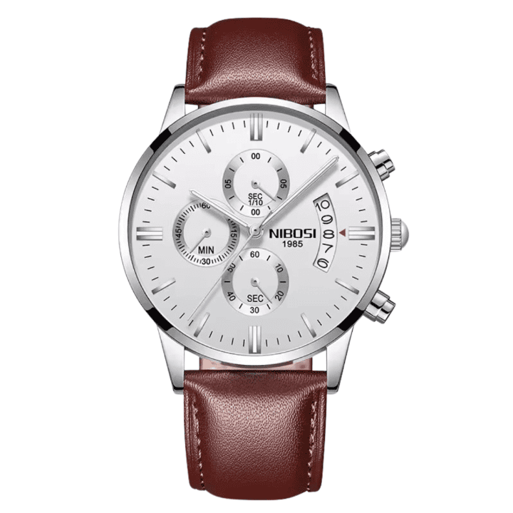 Relógio Masculino Nibosi Meridian com Pulseira de Couro
