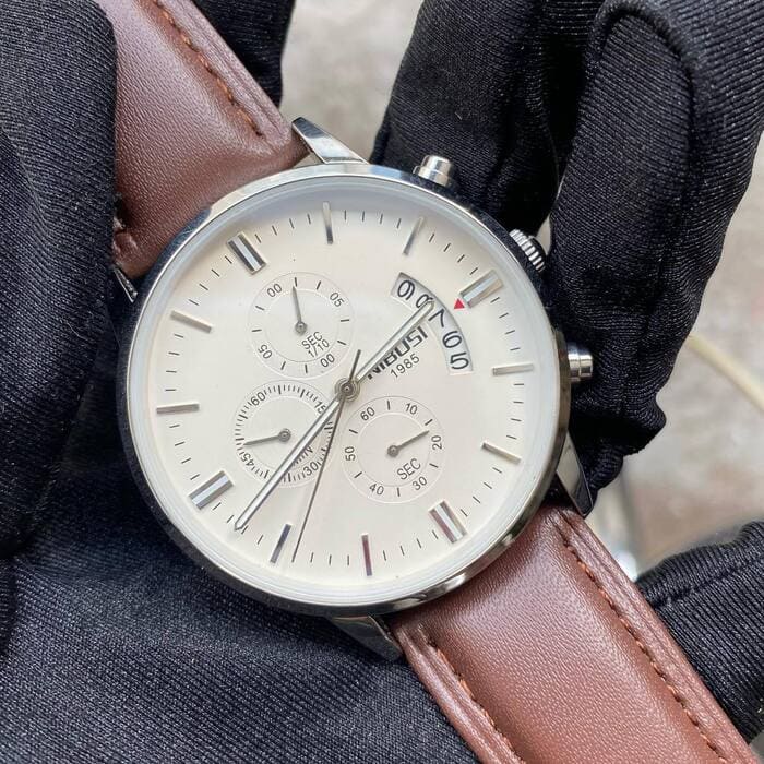Relógio Masculino Nibosi Meridian com Pulseira de Couro