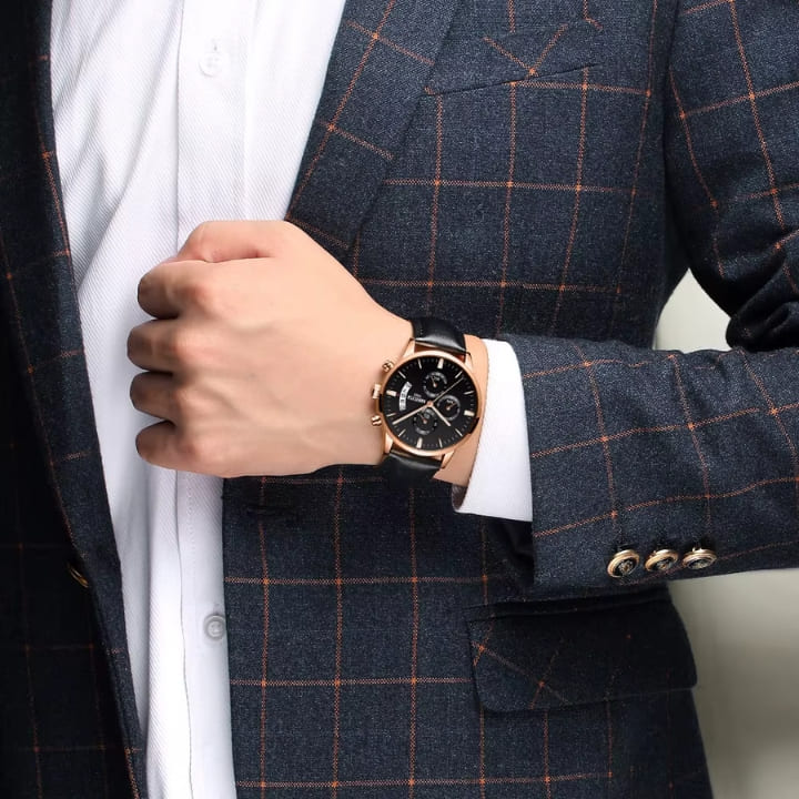 Relógio Masculino Nibosi Meridian Preto