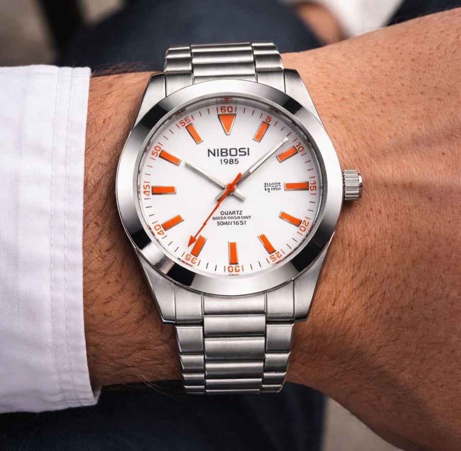 Relógio Masculino Nibosi Pulse com Pulseira de Aço