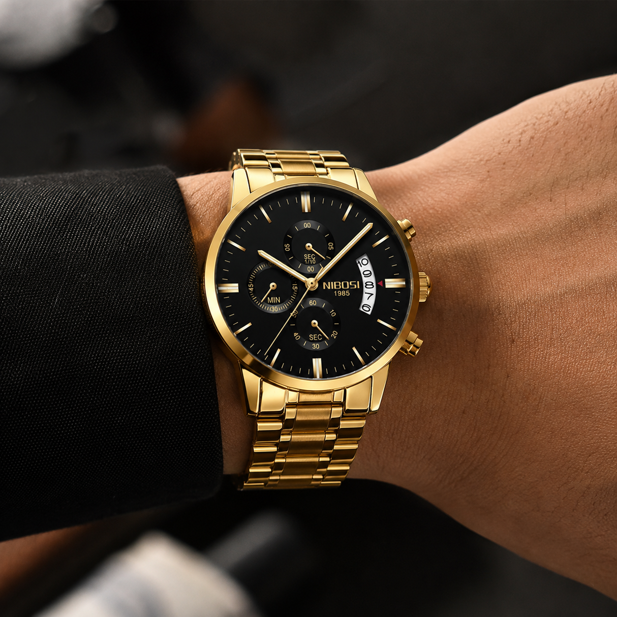 Relógio Nibosi Elegance Dourado
